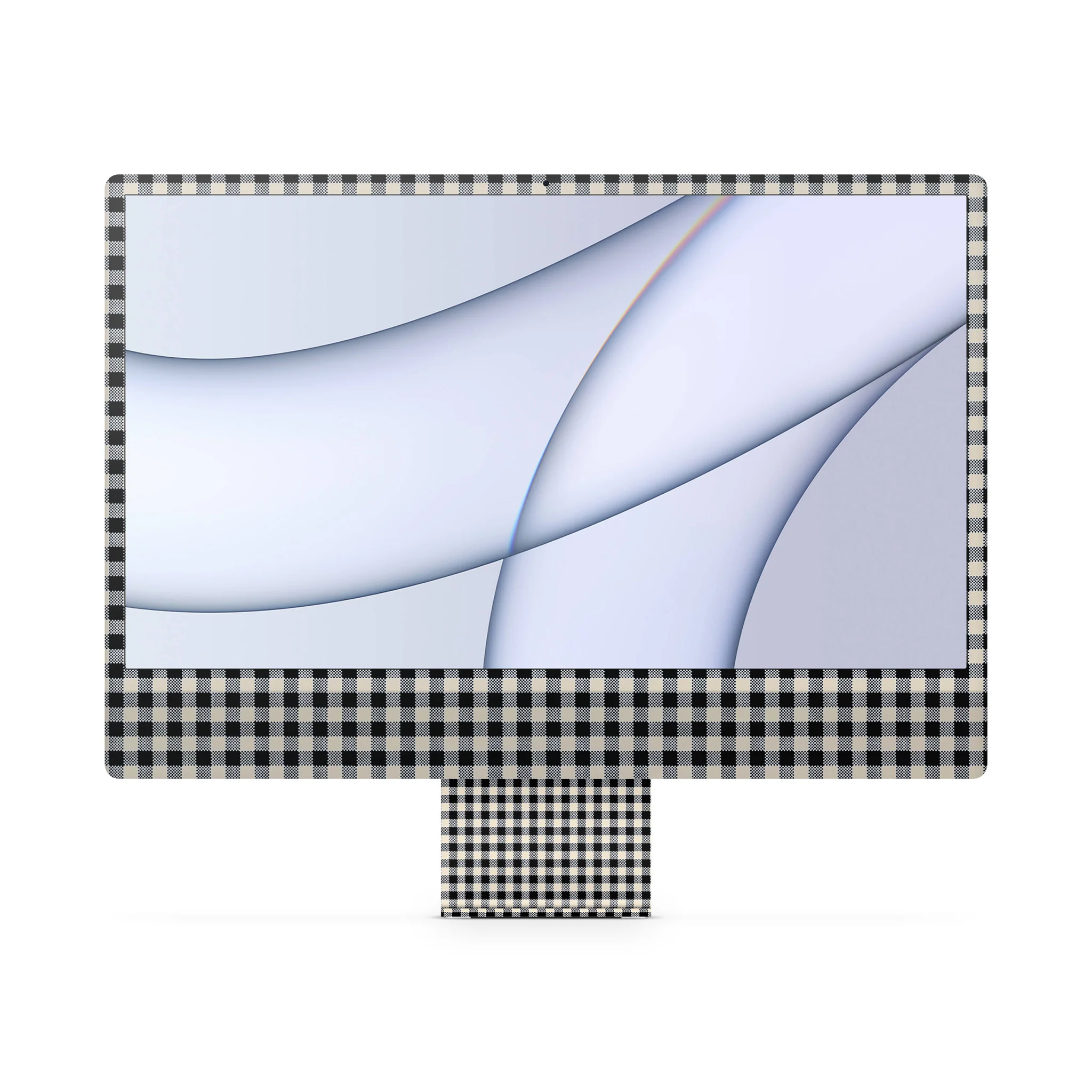 Black Gingham iMac Skin - Image 2