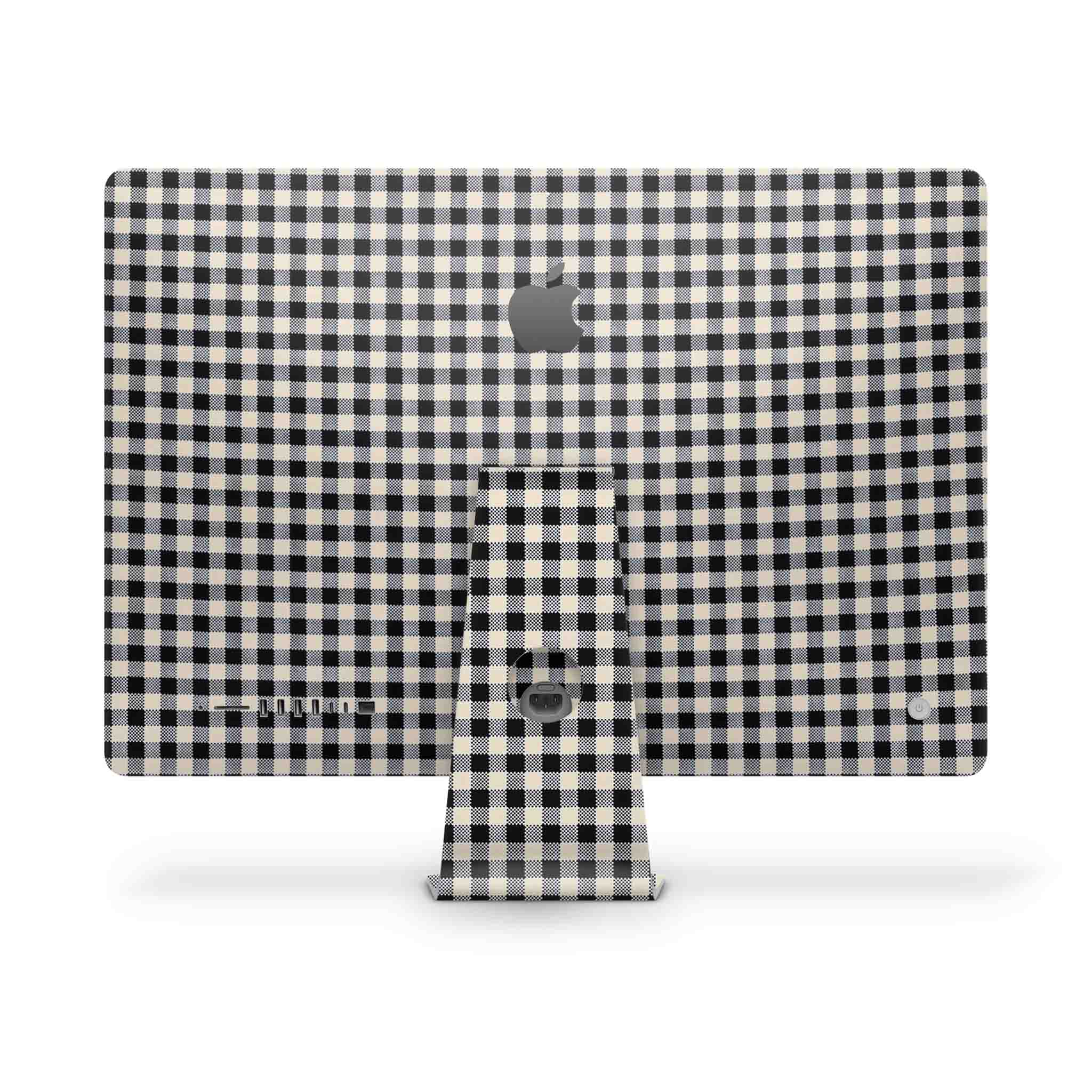 Black Gingham iMac Skin - Image 3