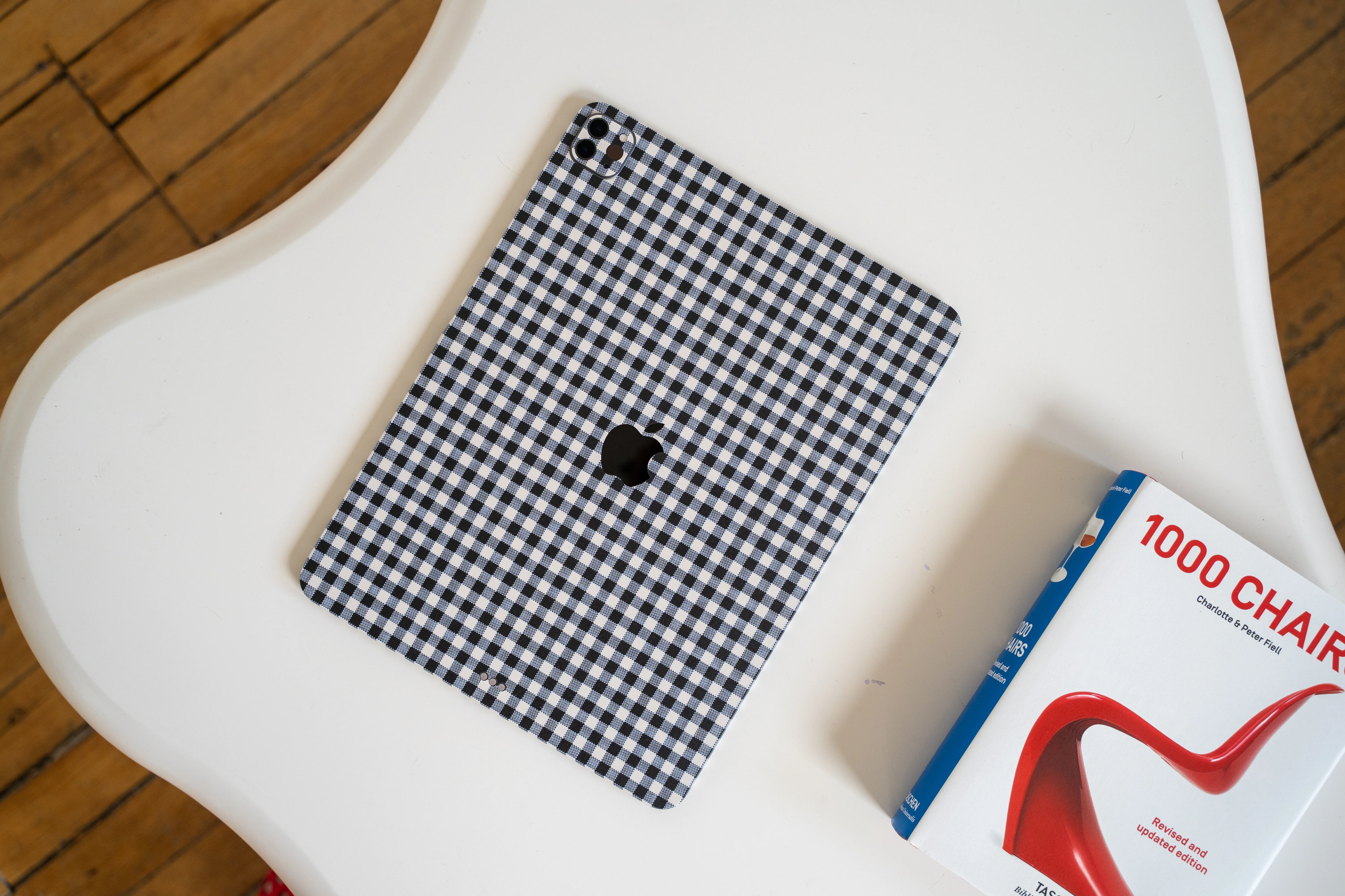 Black Gingham iPad Skin + Case - Image 9