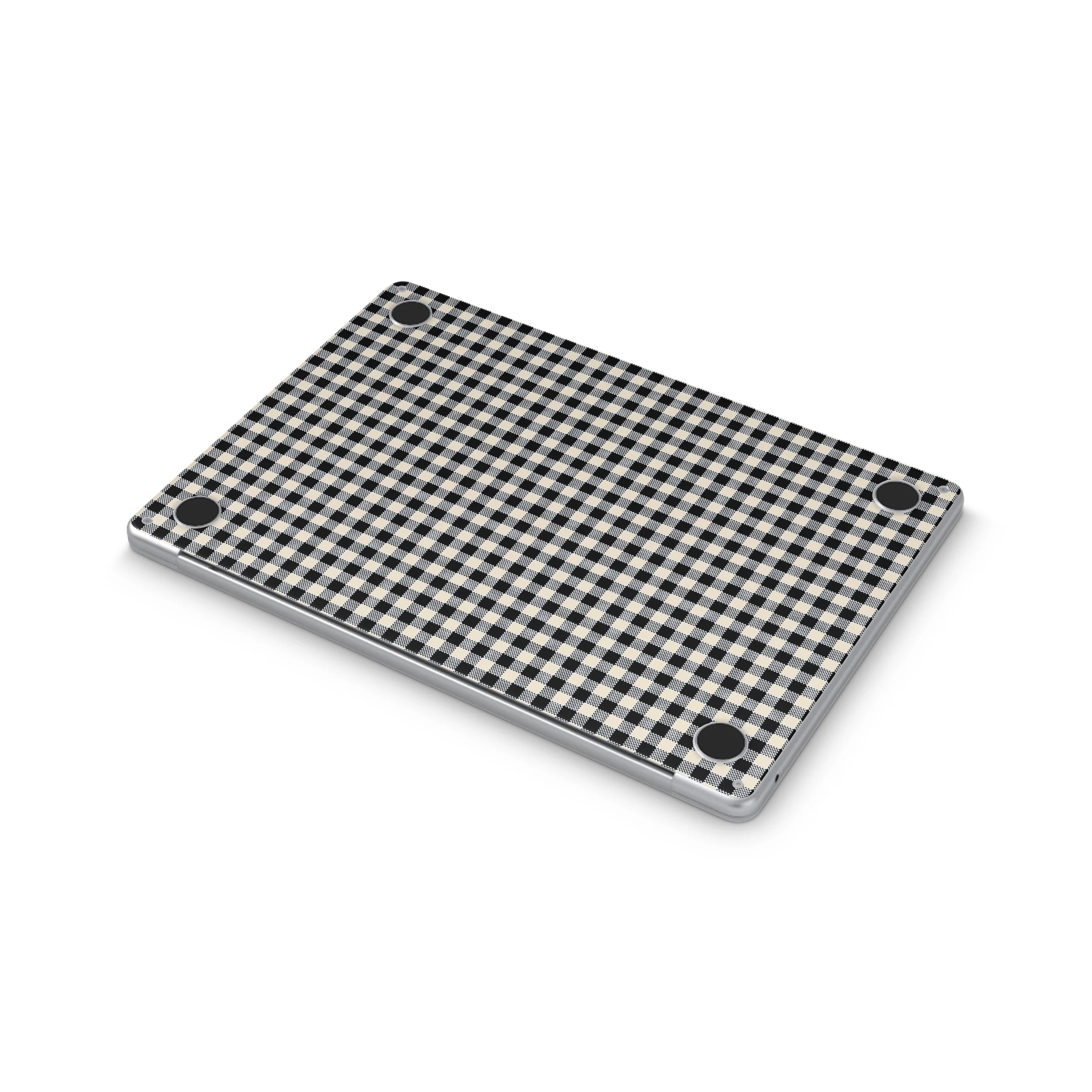 Black Gingham MacBook Skin + Case - Image 2