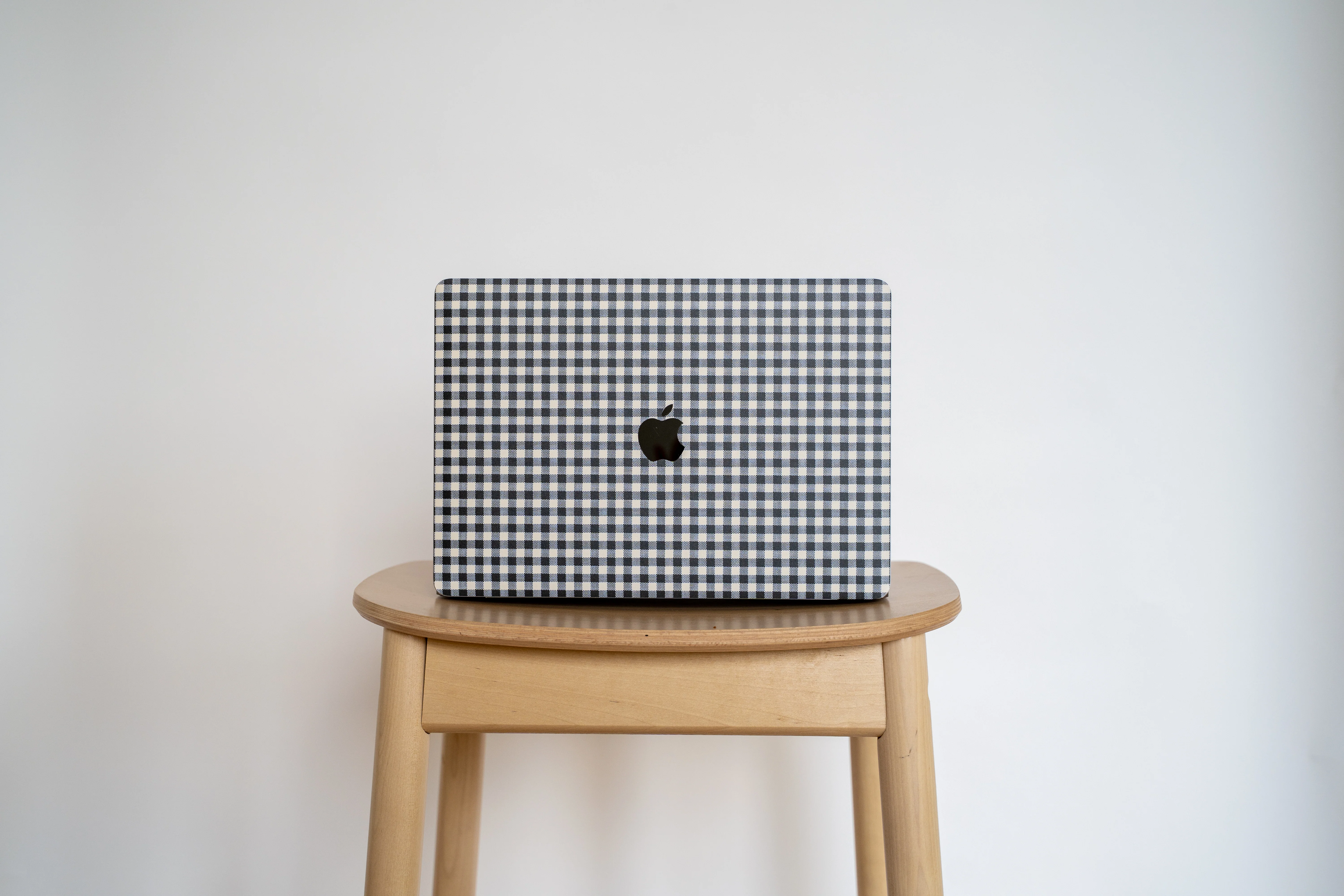 Black Gingham MacBook Skin + Case - Image 9