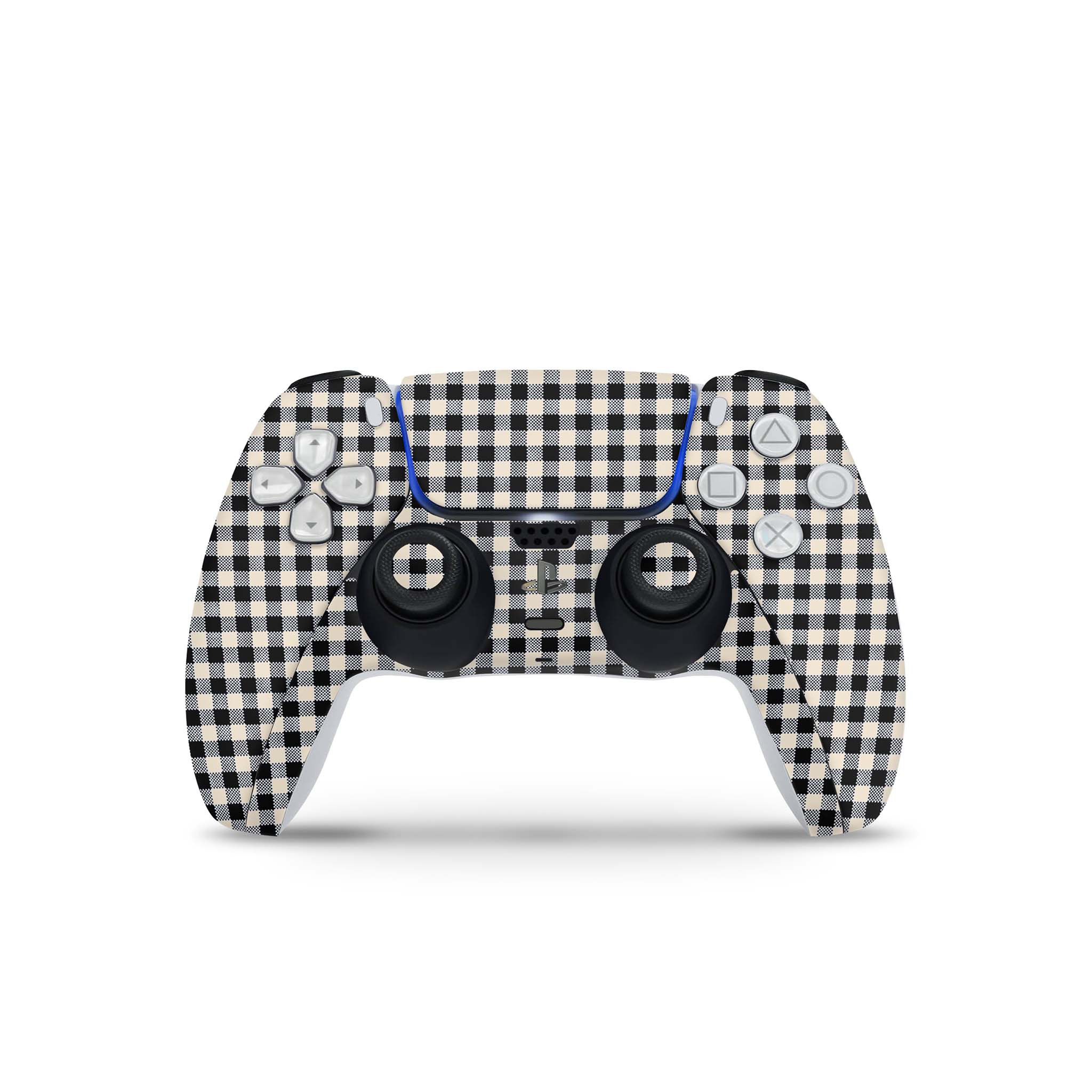 Black Gingham Playstation 5 Skin - Image 2