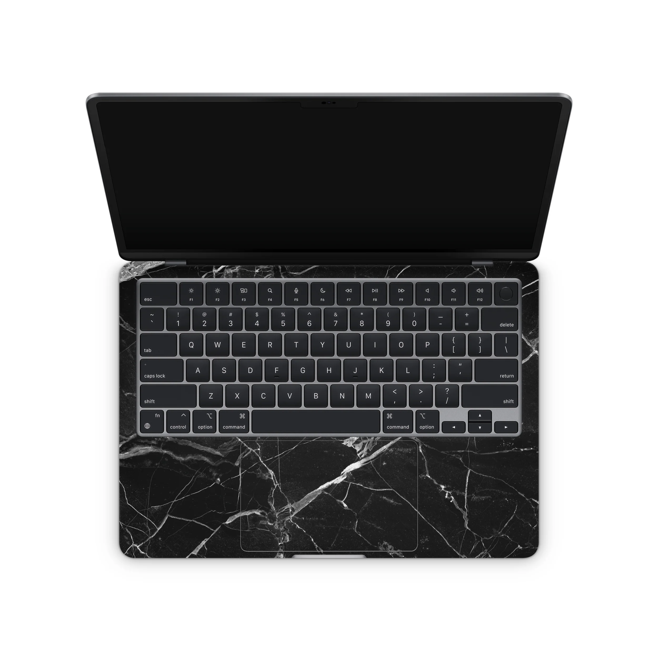 Black Hyper Marble MacBook Skin + Case - Image 3