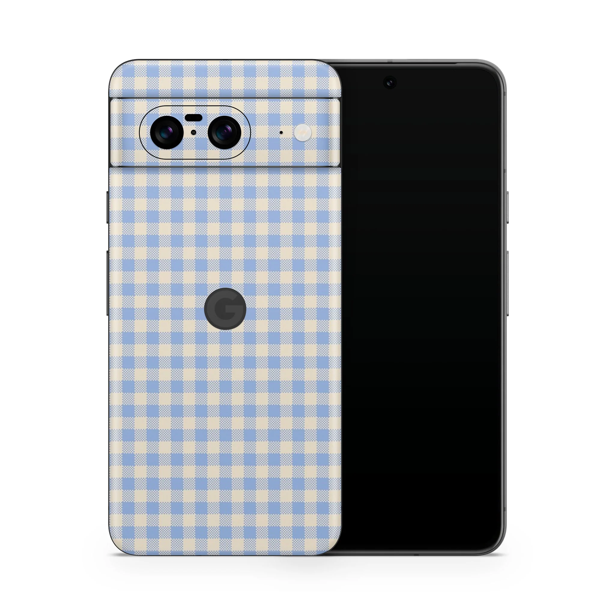 Blue Gingham Google Pixel Skin + Case - Image 2