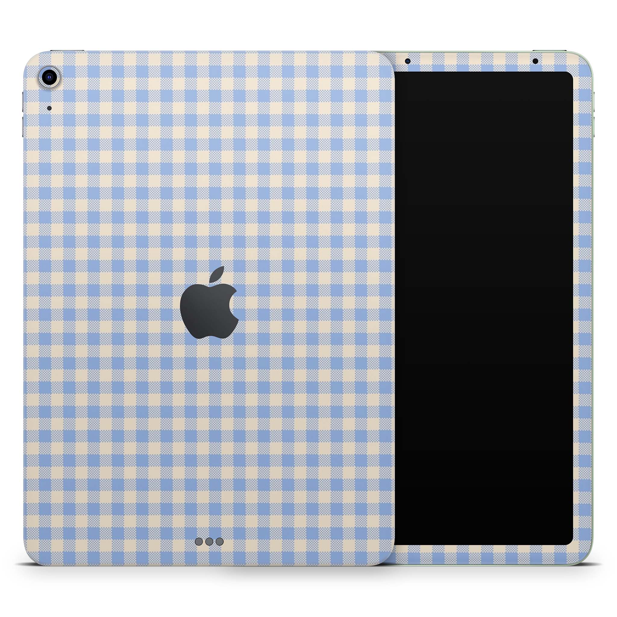 Blue Gingham iPad Skin + Case - Image 3