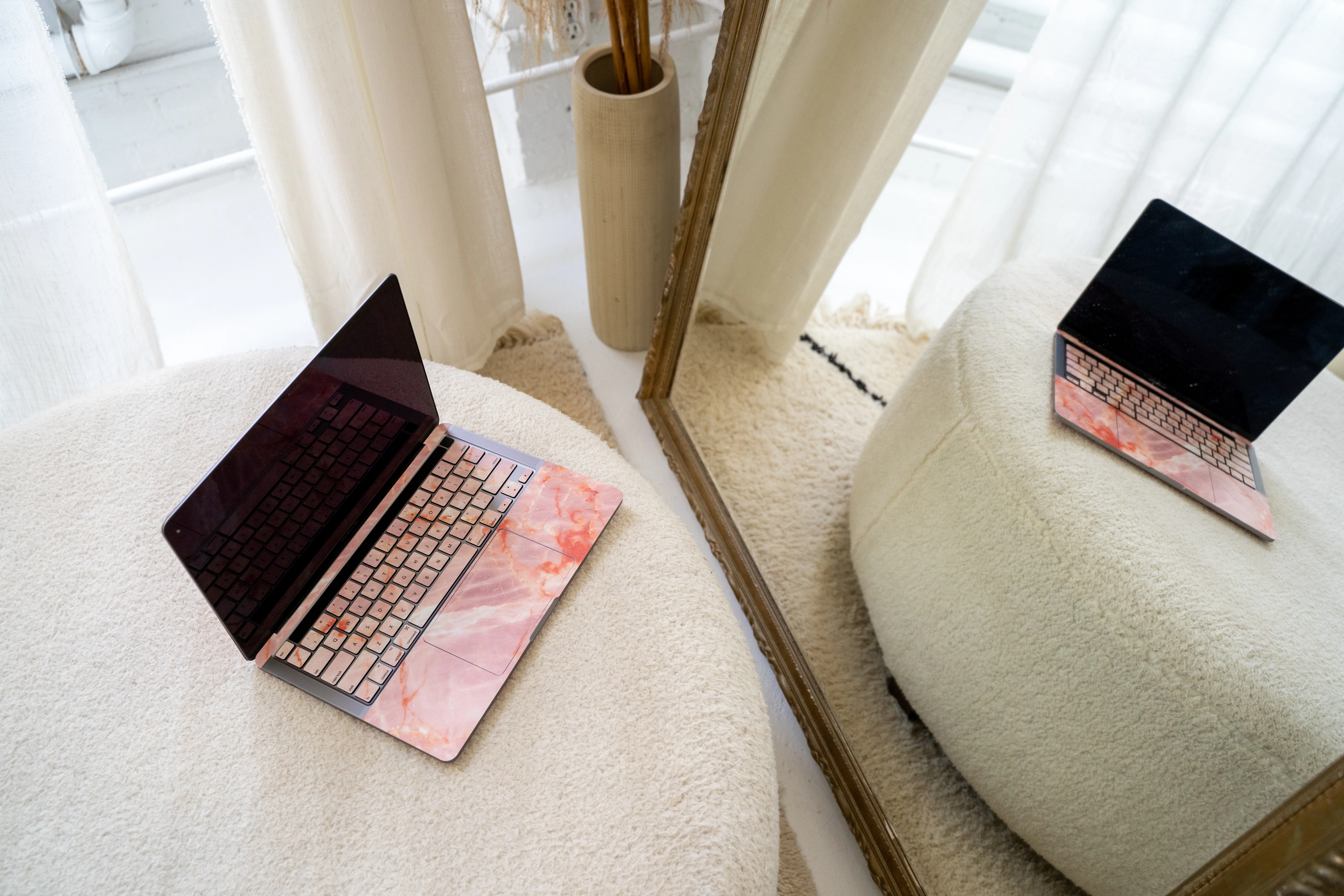 Blush Marble MacBook Keyboard Skin - Image 4