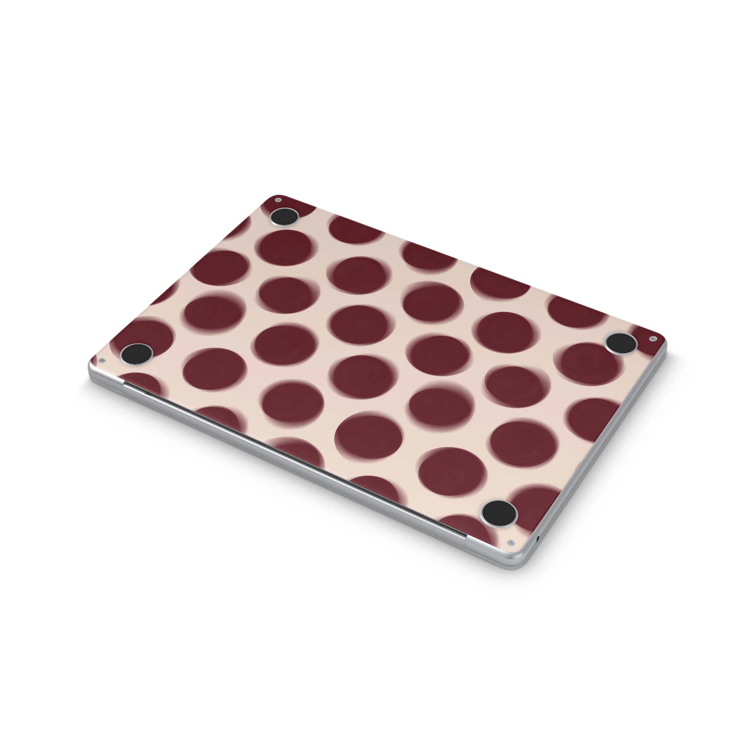 Burgundy Dot MacBook Skin + Case - Image 2