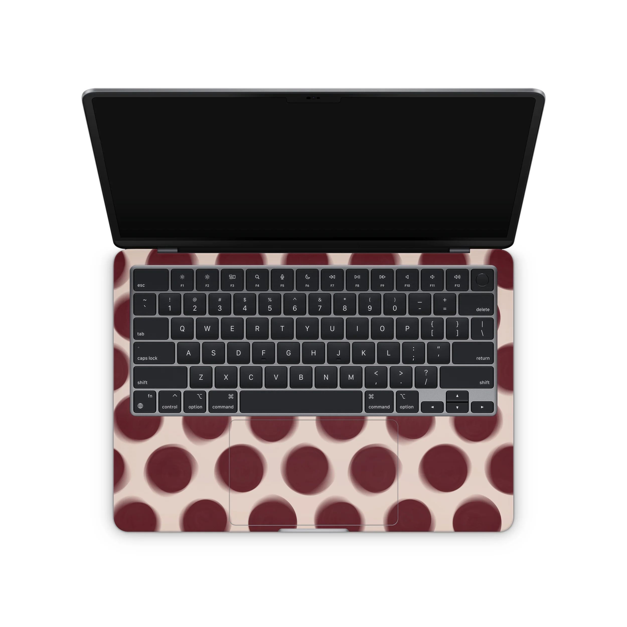 Burgundy Dot MacBook Skin + Case - Image 3