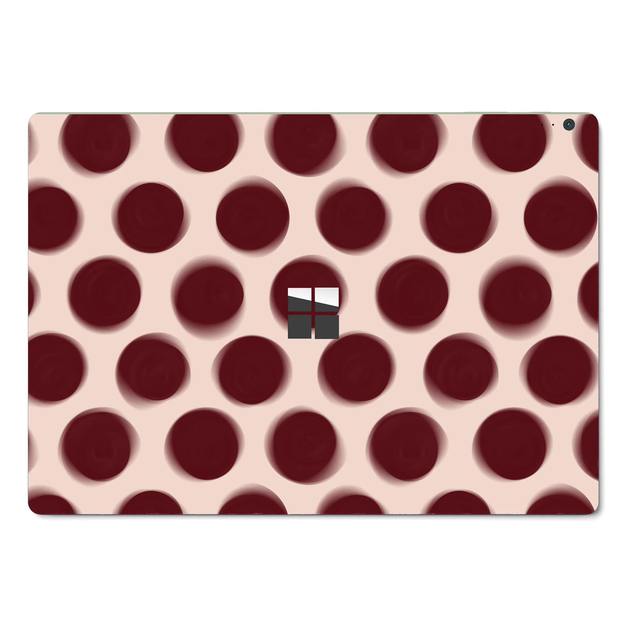 Burgundy Dot Microsoft Surface Skin - Image 2
