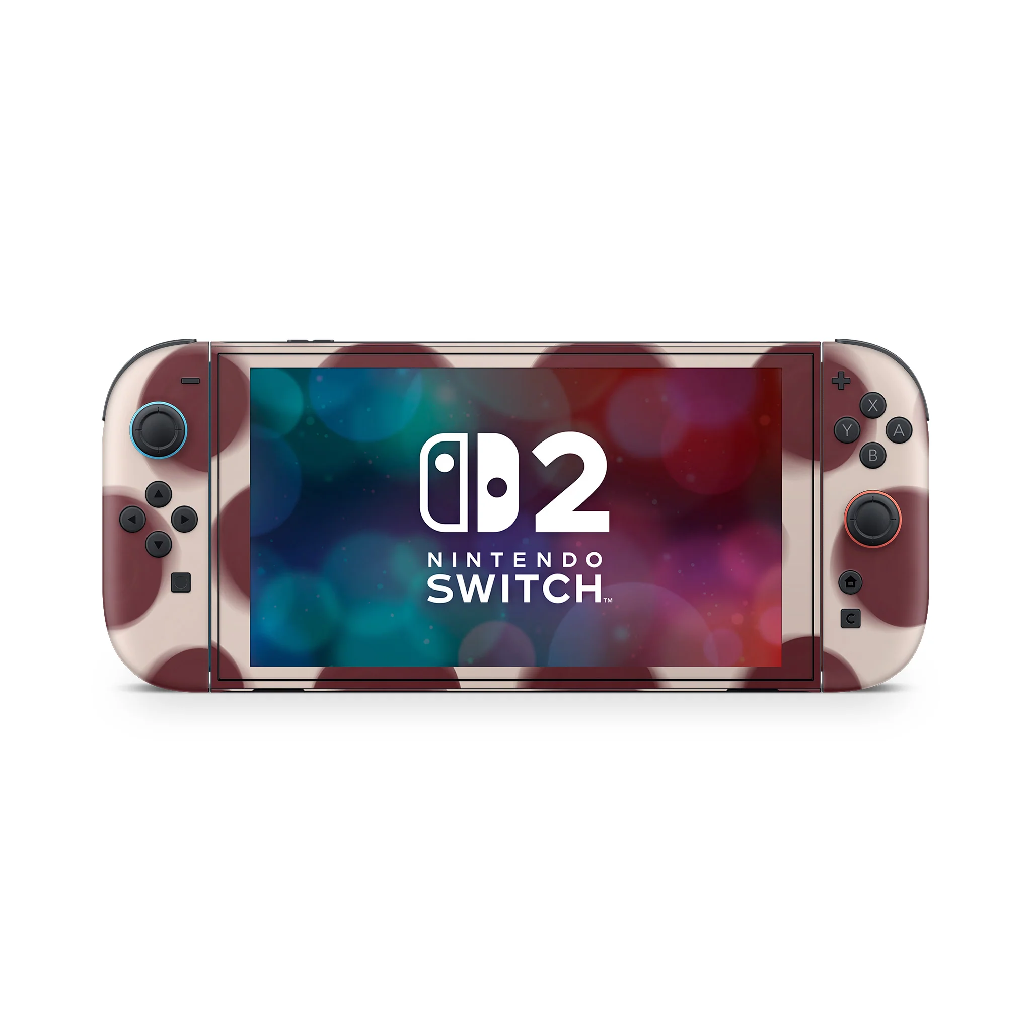 Burgundy Dot Nintendo Switch 2 Skin - Image 2