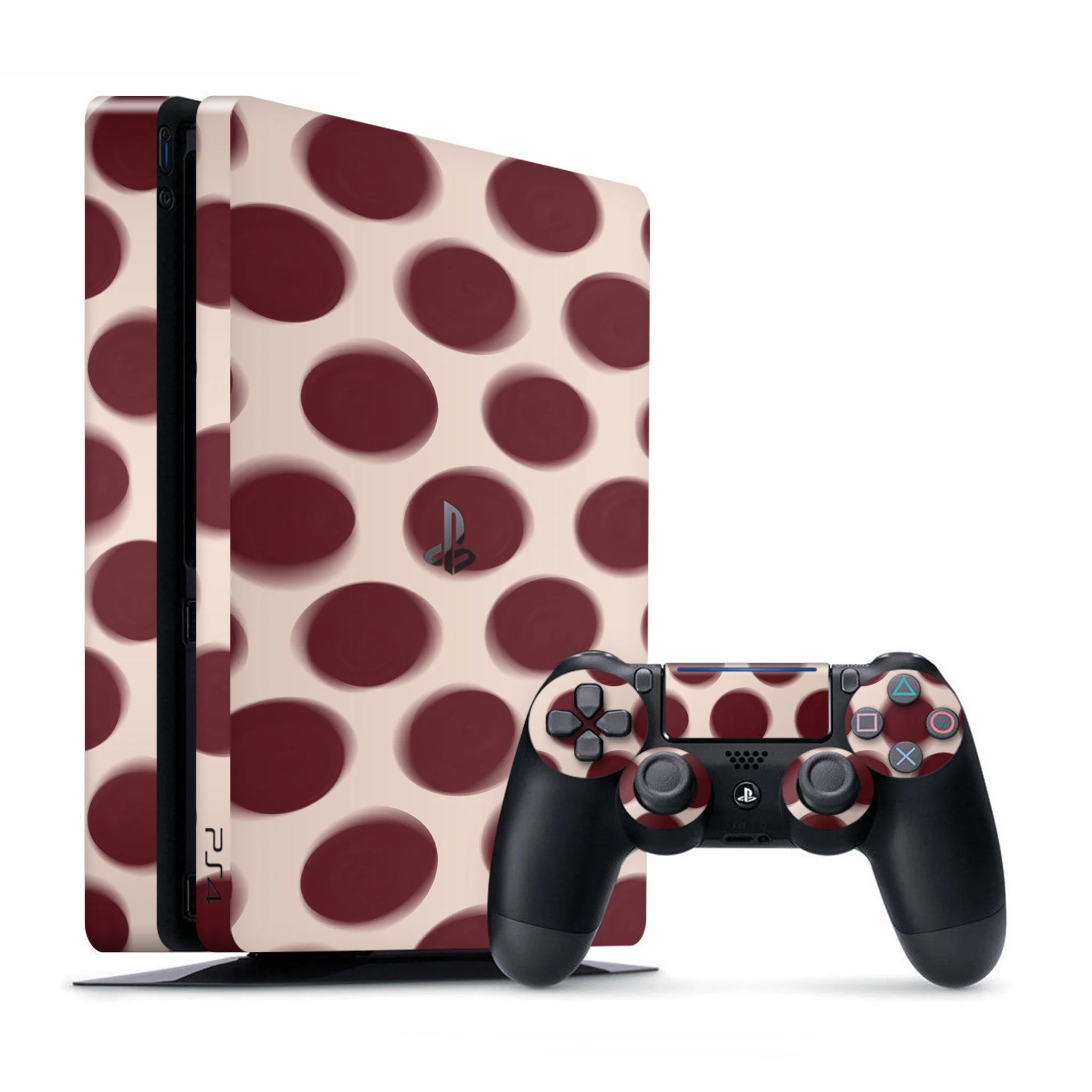 Burgundy Dot PS4 Slim Skin