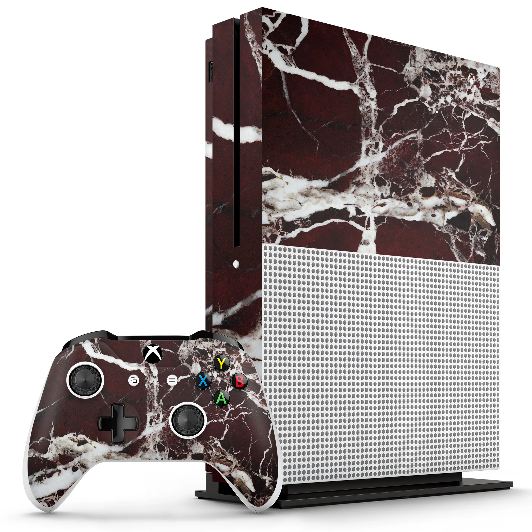 Burgundy Marble Xbox One S Skin