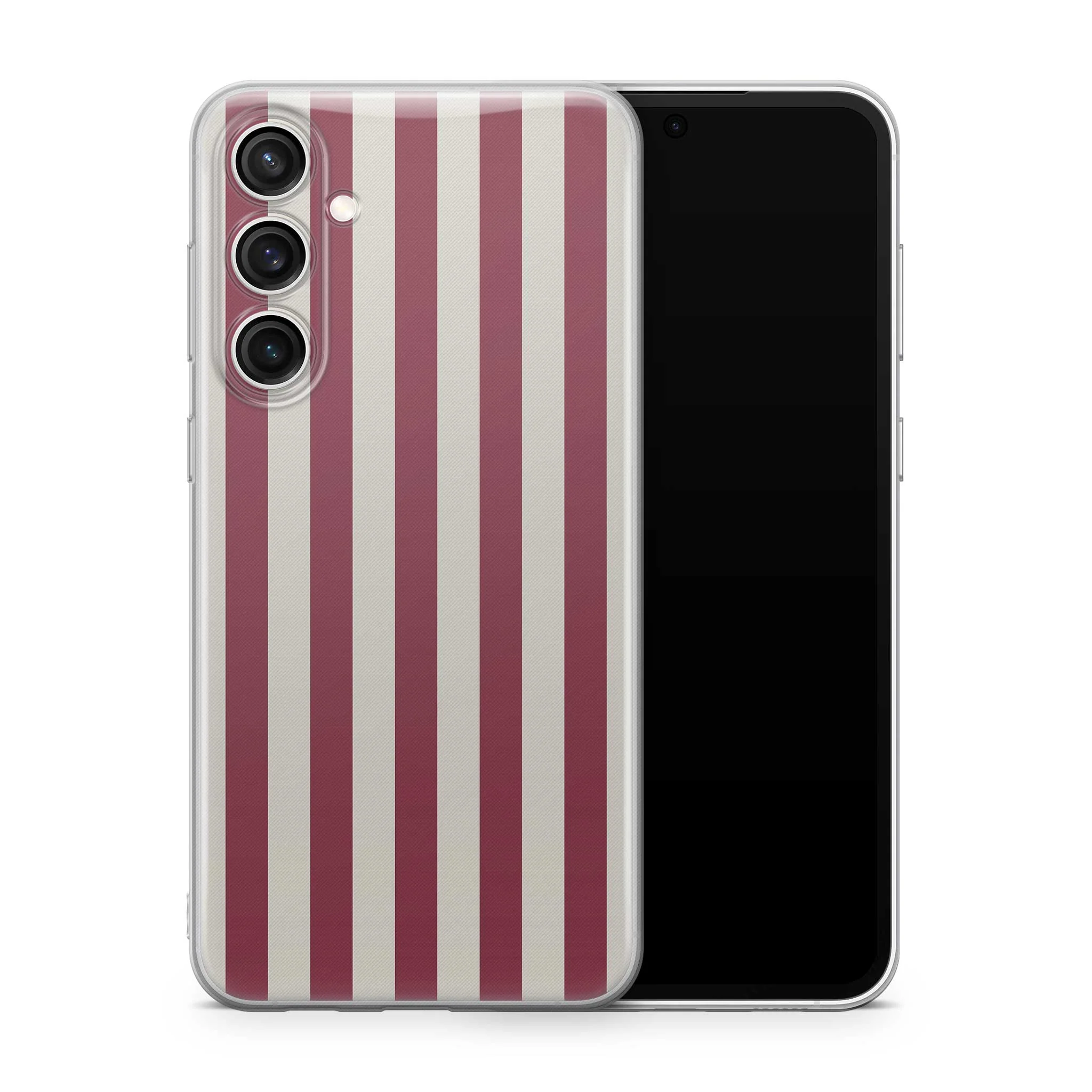 Cranberry Stripe Samsung Galaxy Skin + Case