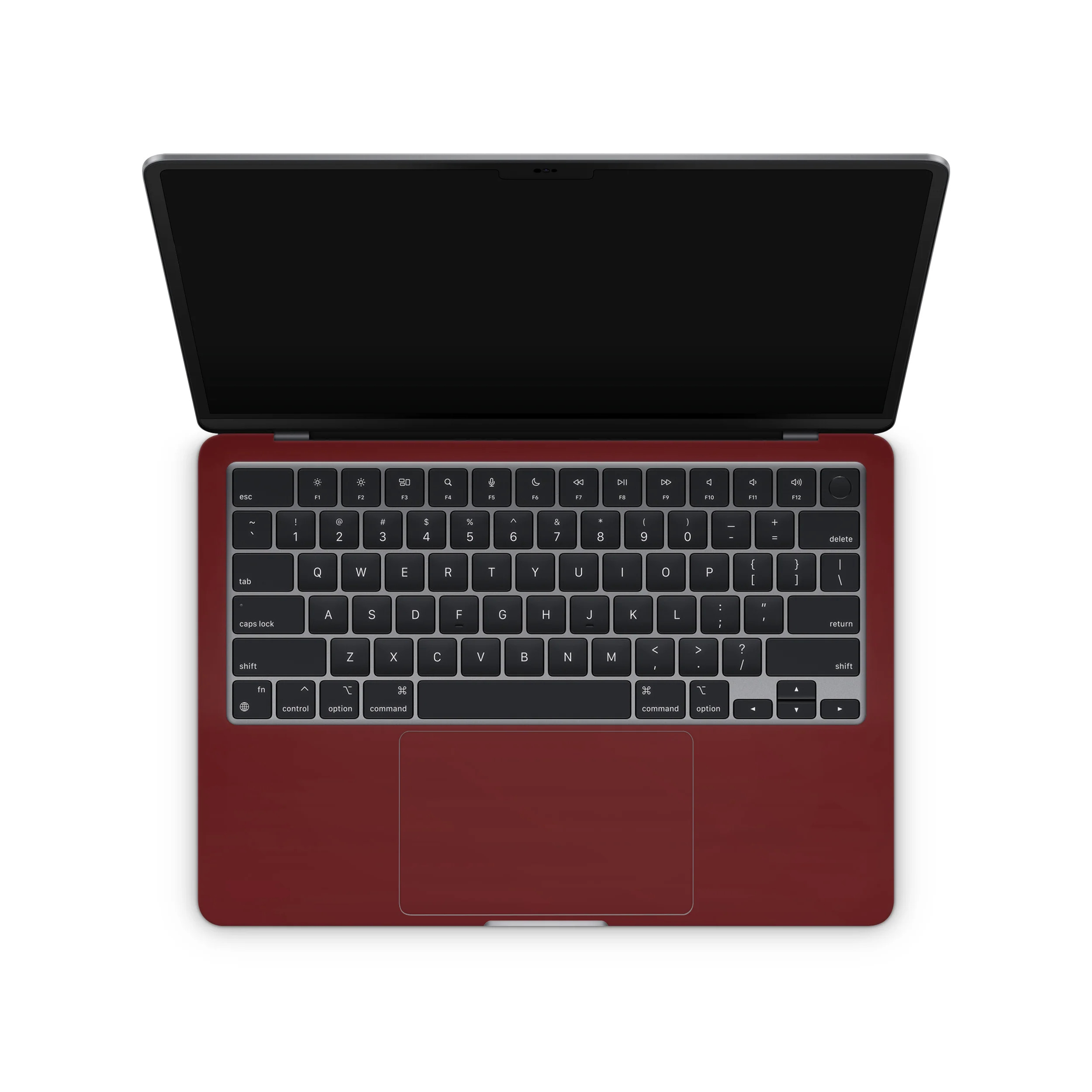Deep Red MacBook Skin + Case - Image 3