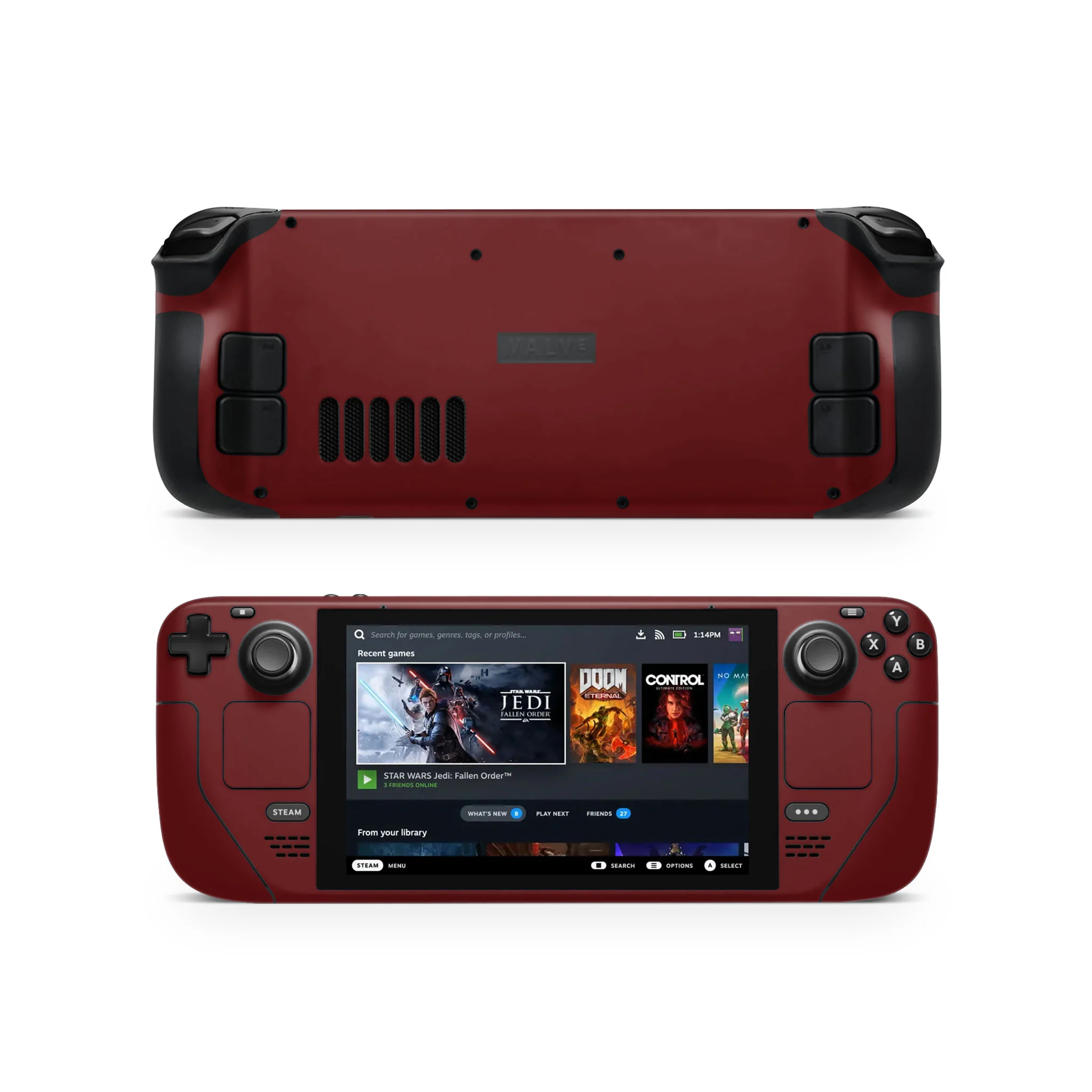 Deep Red Steam Deck Skin