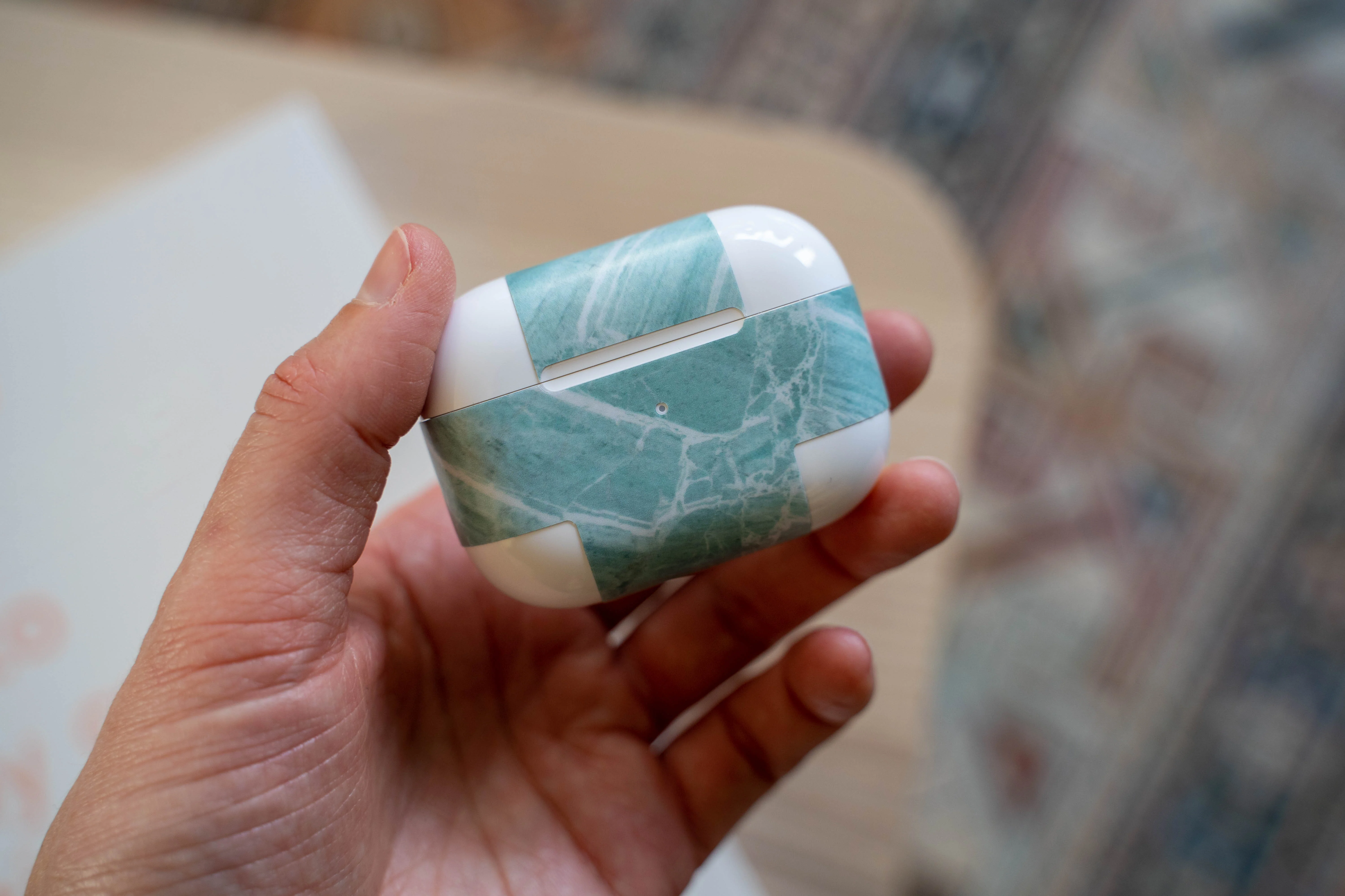 Mint Marble AirPods Skin - Image 4