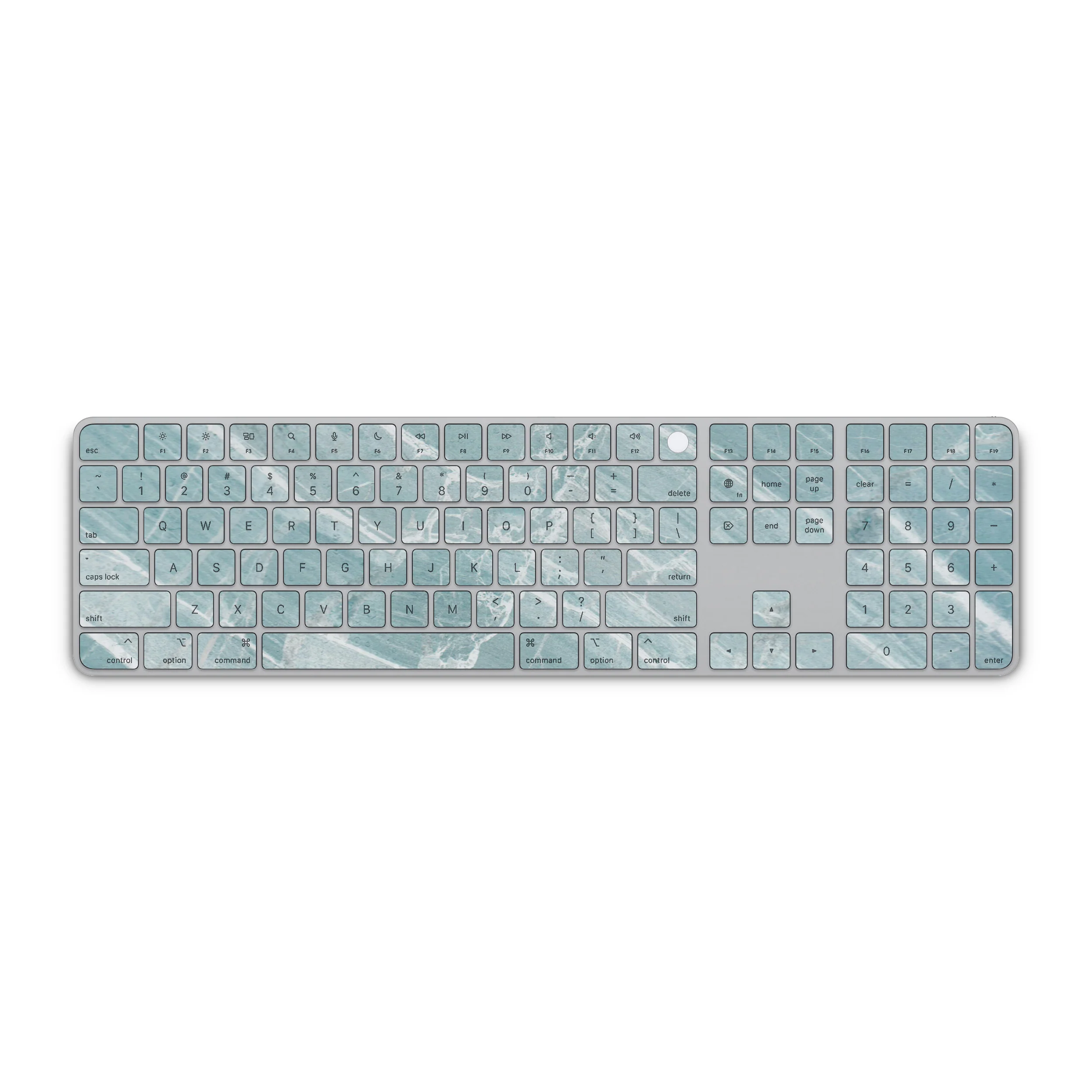 Mint Marble Magic Keyboard Skin - Image 2