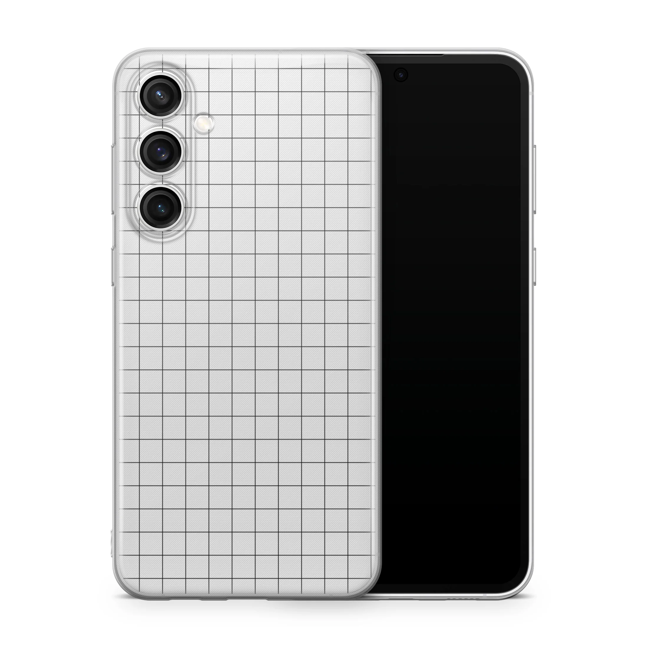 White Grid Line Samsung Galaxy Skin + Case