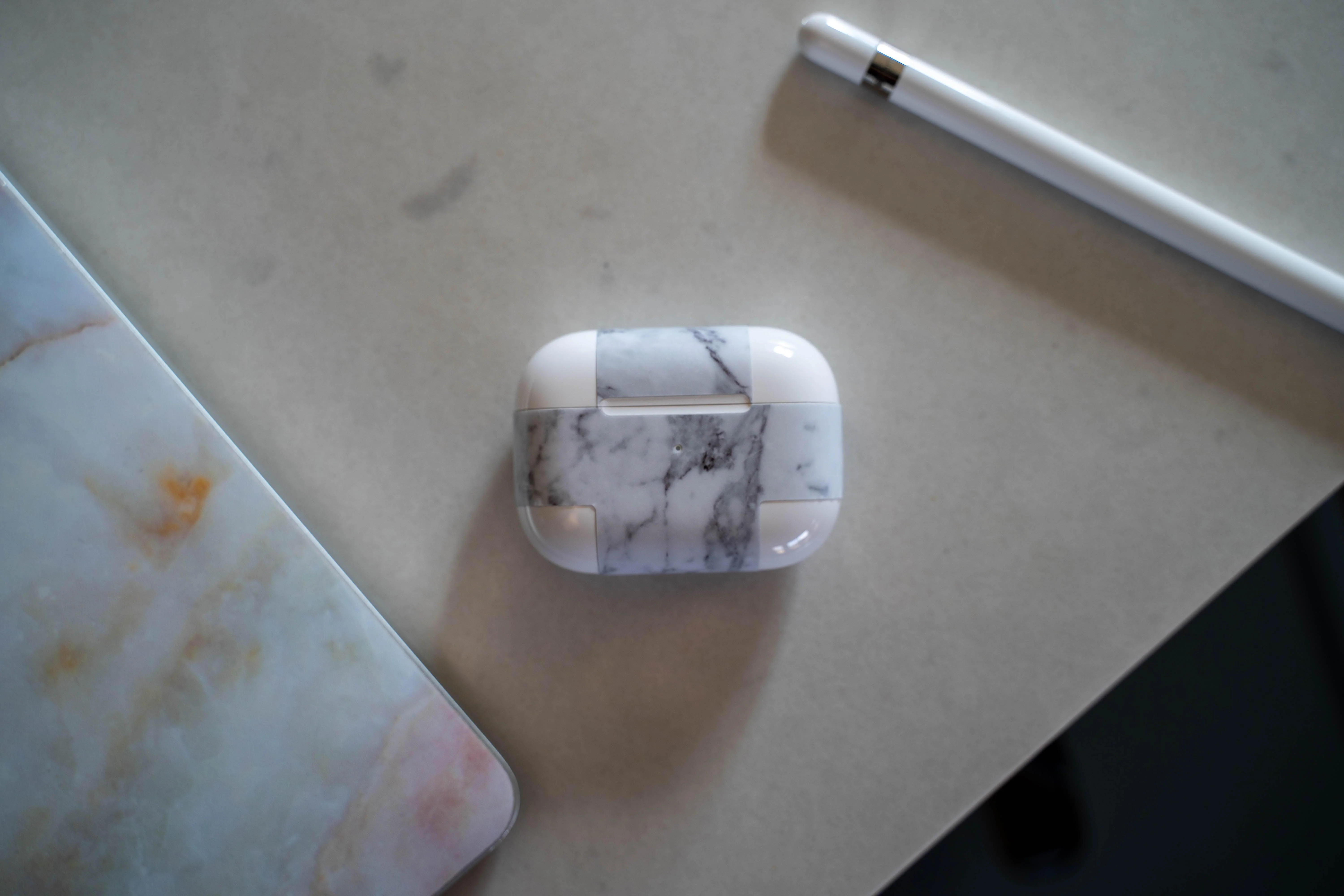 White Marble AirPods Skin - Image 5